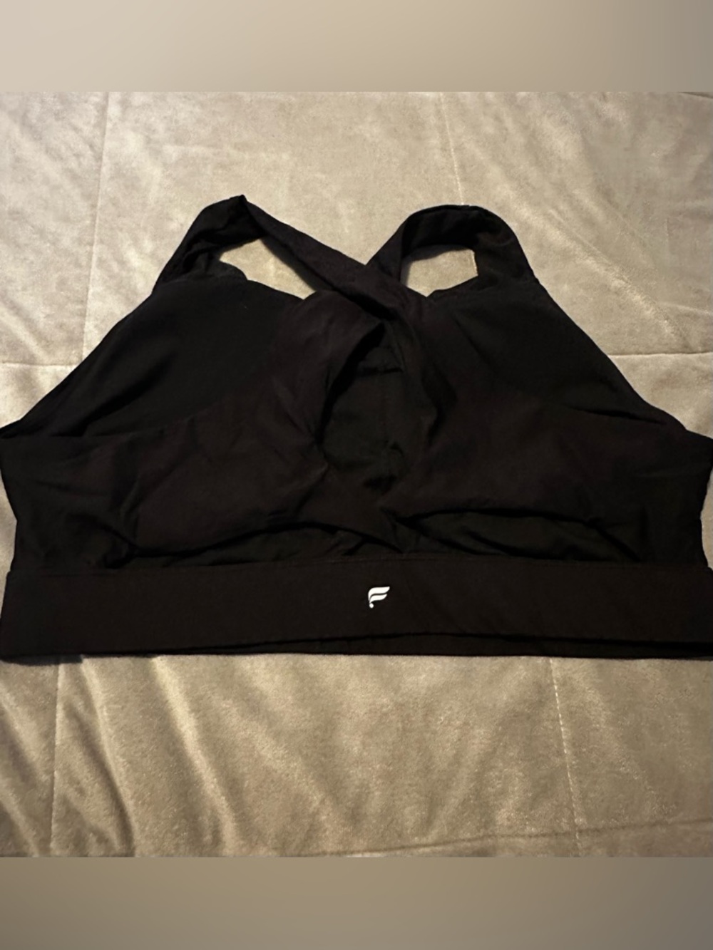Fabletics Black Cross-Back Sports Bra